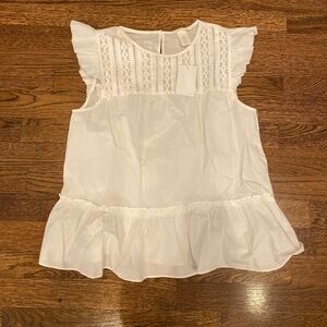 H&M white peplum blouse